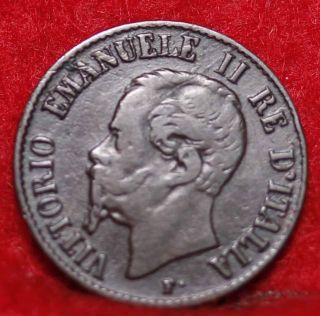 1861m Italy Centesimo Foreign Coin S/h photo