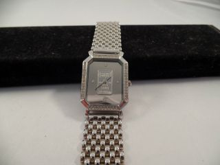 Women 999.  5 Platinum Credit Suisse Bar Ingot Watch,  4 Diamnds,  44 Crystals photo