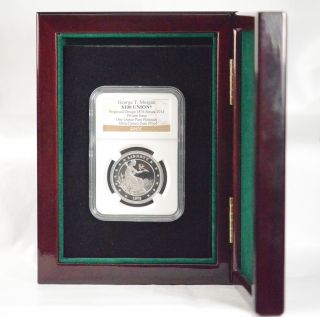 2014 George T.  Morgan $100 Union Private Issue 1 Ozt.  Platinum Ngc Uc Gem Proof photo