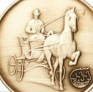 The Horse Rider With The Chariot - Vintage Art Medal Pendant photo