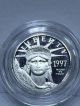 1997 - W 1/10 Oz Proof Platinum American Eagle Coin - W/box & Platinum photo 1
