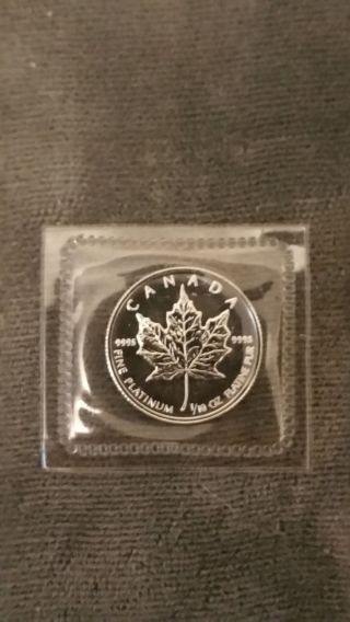 1993 1/10 Oz Platinum Maple Leaf Bu In Seal Plastic - Royal Canadian photo