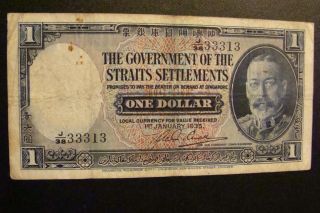 Straits Settlements 1 Dollar 1935 Crisp photo