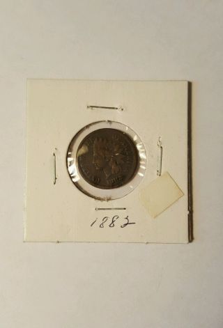 1882 Indian Head Penny One Cent Coin photo