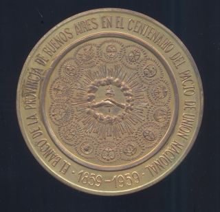 Big Medal Entre Rios San Jose Cataldi Argentina Buenos Aires Province Bank Rare photo