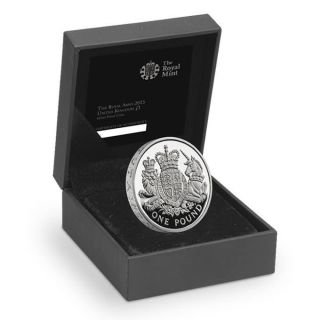 2015 Uk The Royal Arms £1 Silver Proof Coin photo