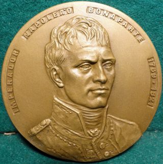 Napoleon Bonaparte / Antonio Canova & Sculpture Venus 80mm 1974 Bronze Medal photo