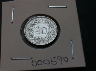 Swiss Coin - Switzerland Coin - 20 Rappen 1943 B - Copper - Nickel photo