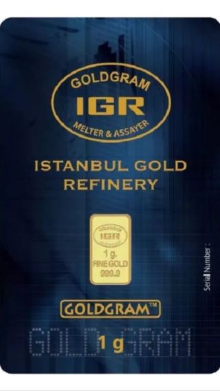 1 Gram Istanbul Refinery Gold Bar 0,  9999 Fine photo
