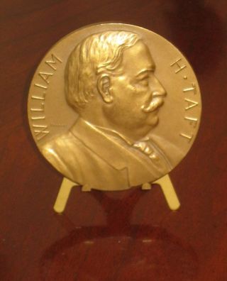 Bronze Medallion Of President William H Taft Commemorative Inaugural March 1909 photo