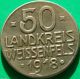 German 50 Pf Stadt Weissenfels 1918 Wehrmacht Soldier Iron Coin,  Rare Ww 1 Germany photo 1