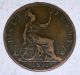 1891 Great Britain Uk 1 Half Penny Coin,  Queen Victoria UK (Great Britain) photo 1