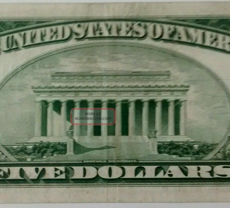 1934d $5 Silver Certificate Blue Worn Note With Great Colors L k