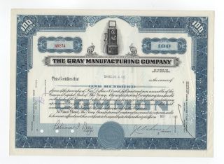 Gray Manufacturing Company Stock Certificate photo