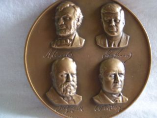 1965 Medallic Art Company Presidents Who Gave Their Lives Bronze Medallion photo