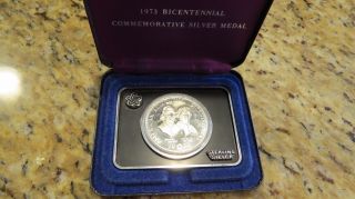 1973 American Revolution Bicentennial Commemorative Sterling Silver Medal photo