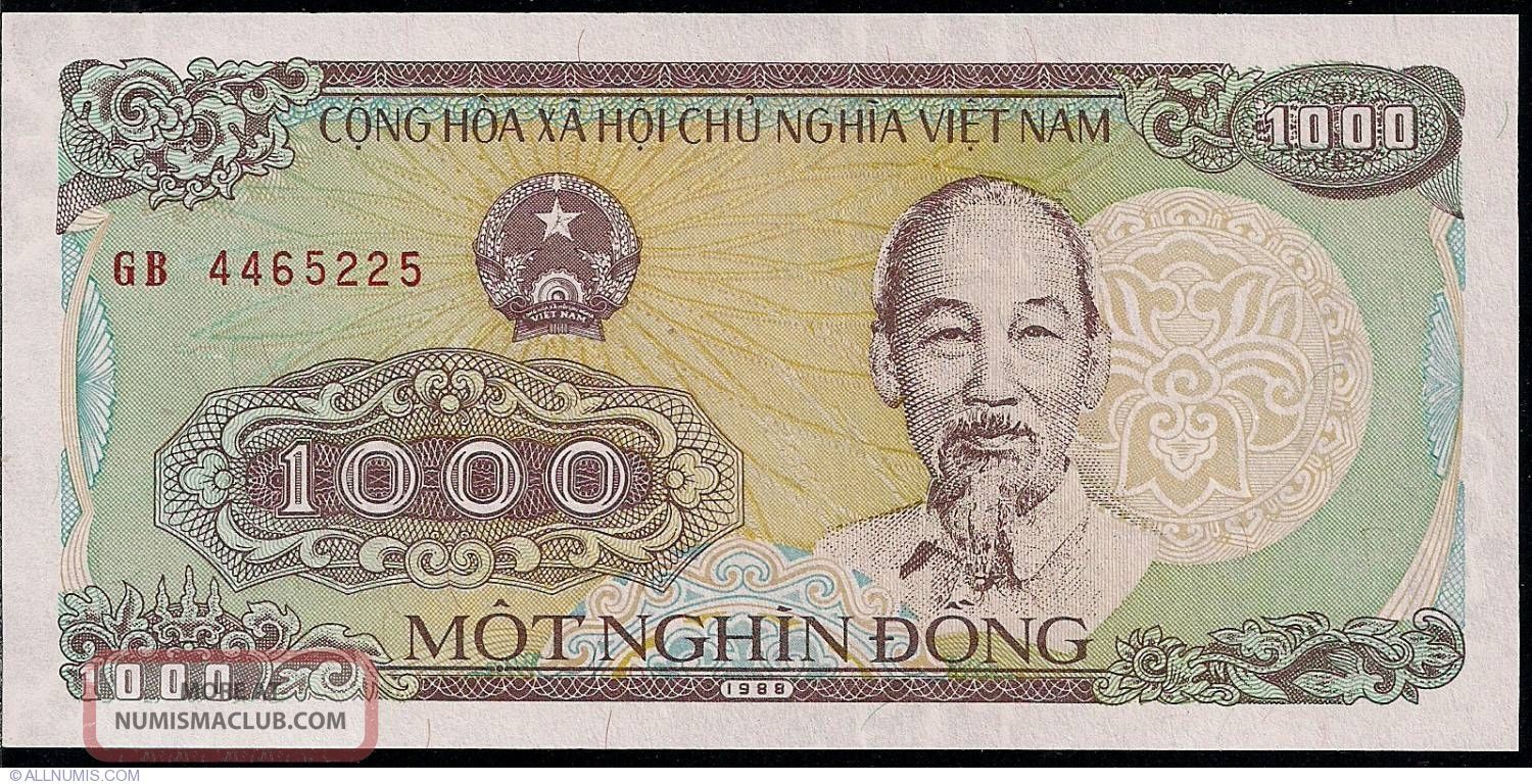Vietnamese Dong 1000 Uncirculated Banknote Vnd Currency Vietnam Money 1000