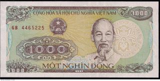 Vietnamese Dong 1000 Uncirculated Banknote Vnd Currency Vietnam Money $1000 photo
