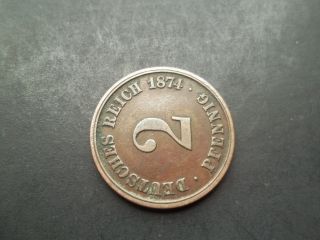 Germany 1874 2 Pfennig World Coin photo