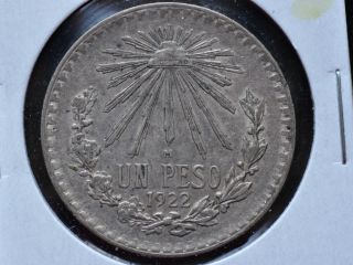 1922 Mexico Peso Silver Coin Extremely Fine Xf photo