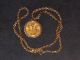 1947 50 Peso 37.  5gr.  Mexican Gold Coin 20gr 14k Bezel & 1/20th Gold Filled Chain Mexico photo 1
