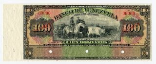 Venezuela Specimen 100 Bolivares 1931 - 39,  99c photo