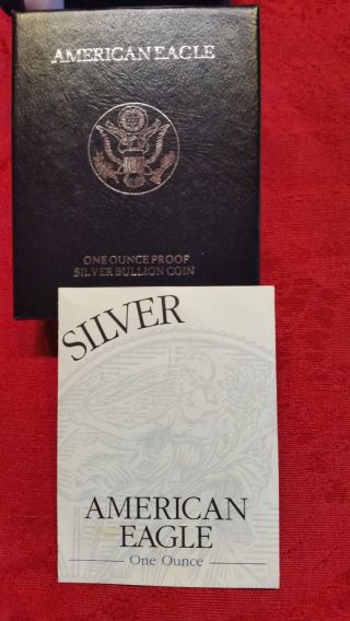 1996 P American Eagle 1oz.  Silver Proof With And Box photo