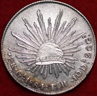 1884 Gads Mexico 8 Reales Silver Foreign Coin S/h photo