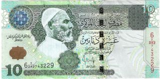 Libya 10 Dinars 2004 photo