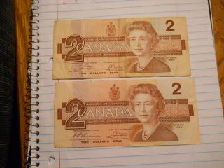 Canada,  Paper Money,  Two.  Dollars.  Deux photo