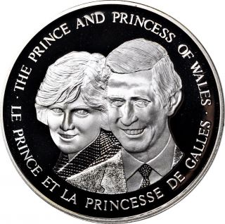 1983 Prince & Princess Of Wales Sterling Silver Canada Proof Commemorative Coin photo