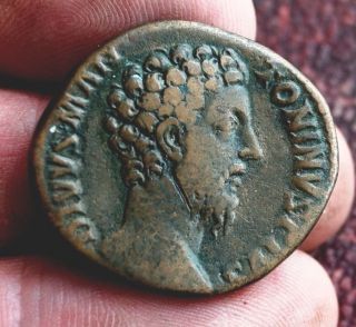 Marcus Aurelius - Eagle.  Consecratio.  Ancient Roman Sestertius 180 Ad 30mm 18.  7g photo