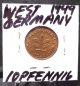 Circulated,  1949 10 Pfennig West German Coin Coins: World photo 1