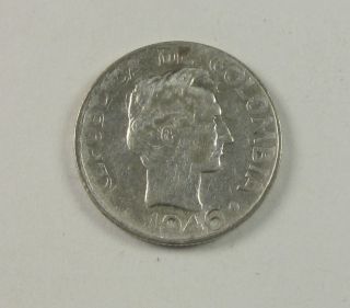 Colombia 10 Centavos,  1946,  Circulated,  Uncertified photo