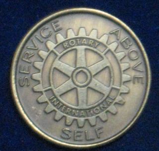 Rotary International Service Above Self / The Four - Way Test Bronze 1.  4 