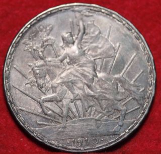 1910 Mexico Un Peso Silver Foreign Coin S/h photo