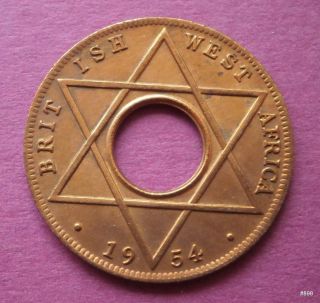 1954 British West Africa 1/10 Penny - 1.  95 G – ø 20 Mm photo