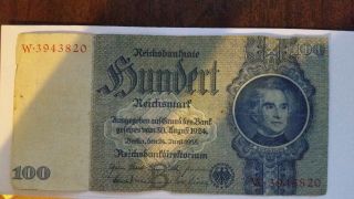 Germany Nsdap Ww 2 100 Reichmark 1935 Nazi photo
