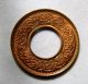 1943 - B 1 One Pice Hole Coin Bronze King George Vi India British Raj Unc M678 India photo 1