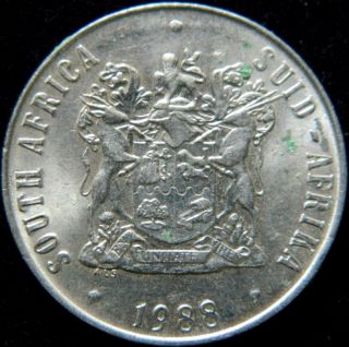 South Africa 1988 50 Cents Nickel Coin Suid Afrika M715 photo