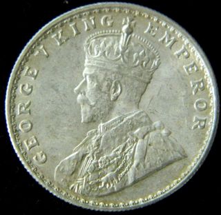 1919 - B 1 One Rupee Silver Coin George V India British Raj Unc M750 photo