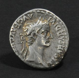 Aphrodite - Ancient Roman Silver Tiberius Denarius (14 - 37 A.  D. ) photo