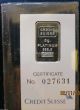 5 Gram Bar Platinum Credit Suisse In Assay 999.  5 Fine 5 Gram Platinum Bar Platinum photo 3