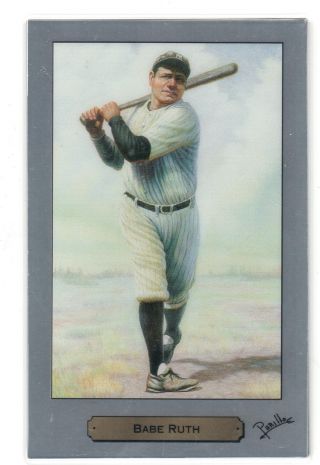 1992 1 Gram Platinum Babe Ruth Baseball Card - Pm Cards 0145 - 999.  9 Fine Pt photo
