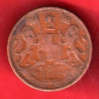 British India - 1853 - Half Pice - East India Company - Rare Coin J - 31 photo