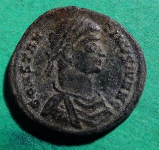 Tater Roman Imperial Ae20 Follis Coin Of Constantine I 2 Victories photo