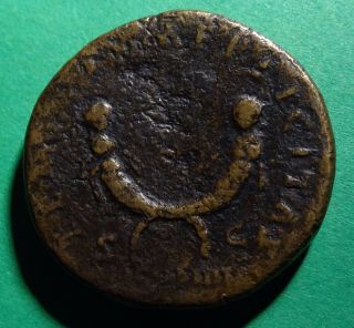 Tater Roman Imperial Ae Sestertius Coin Of Antoninus Pius Temporvm Felicitas photo