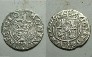 Rare Medieval Europe Silver Coin Poland 1624 Ad Sigismund Vasa 3 Polker photo