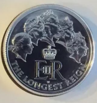 2015 Longest Reigning Monarch 20 Pound Silver Coin - - photo