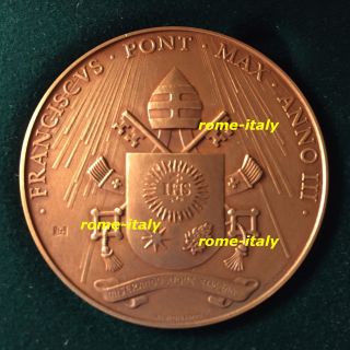 Papal Medal - Bronze Year Three Pope Francis Pontificate - Vatican 2015 photo